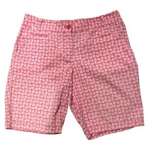 Angel Fish Aquatic pattern Talbots Shorts Pink with White Angel Fish Pattern Siz